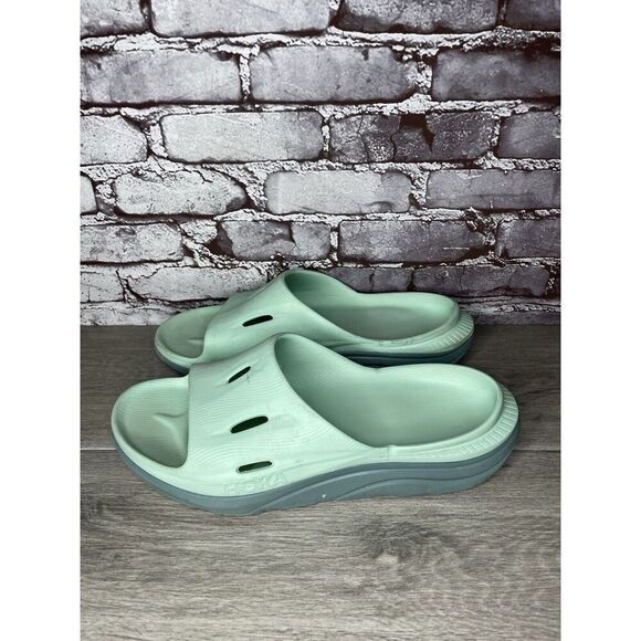 Hoka Ora Recovery Slides 3 Mist Green Trellis Slides Sandals Men Sz 12M US/45EU - Picture 16 of 16